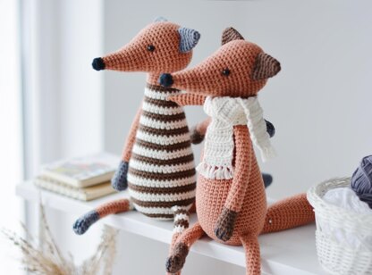 Two Foxes Crochet Pattern Amigurumi