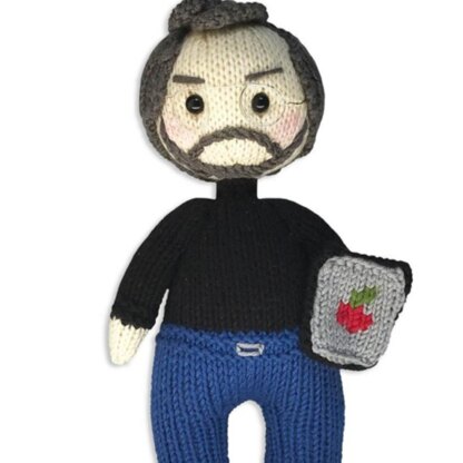 Meemoodolls Bob the papa. Knitting Doll Pattern