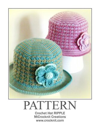 Crochet Hat RIPPLE (USA - American)