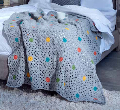 Pin Point Crochet Blanket in Caron One Pound - Downloadable PDF