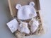 Polar Bear Baby Hat and Booties Set