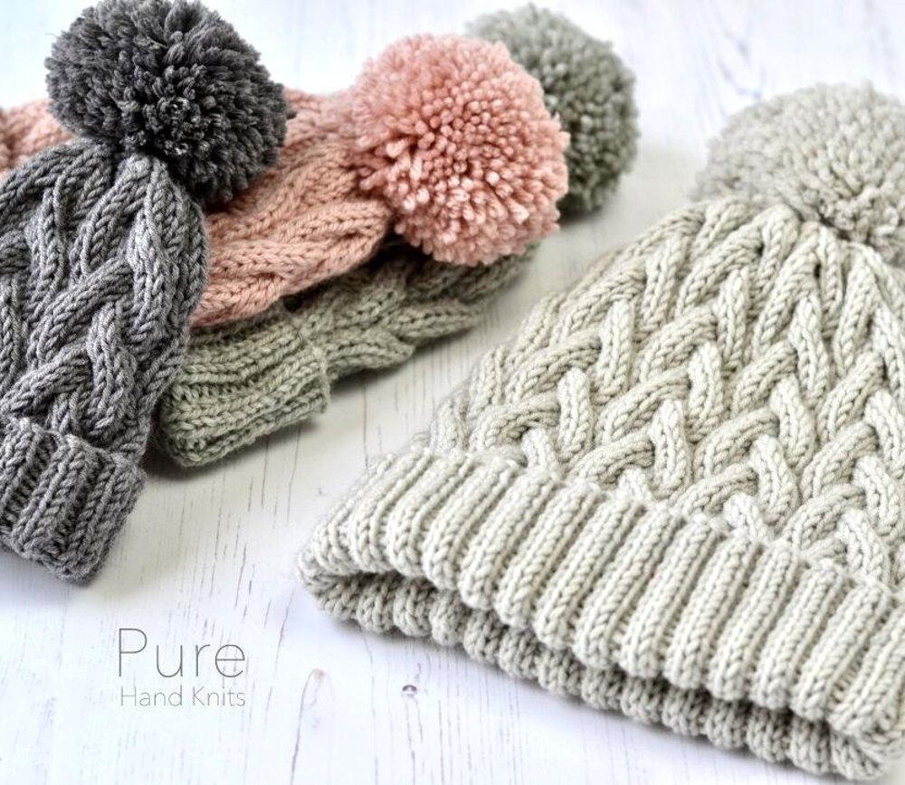 Knitted bobble hat online