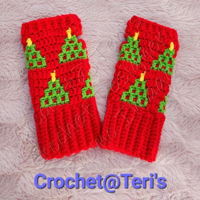 Christmas Tree Mosaic Gloves