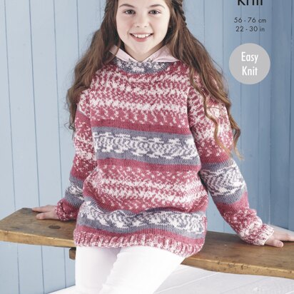 Sweater & Hoodie Knitted in King Cole Fjord DK - 5650 - Downloadable PDF