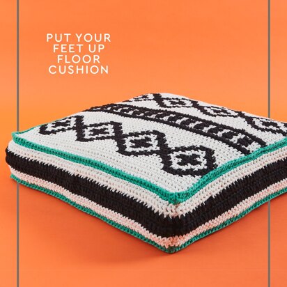 Paintbox Yarns Put Your Feet Up Floor Cushion PDF (Free)