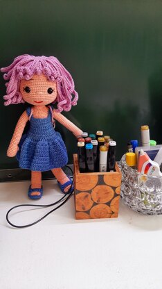 Crochet doll pattern, Amigurumi doll, Doll HaNa