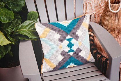 Crocheted Quilt Pillow Cover