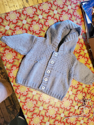 Grey Hooded Cardigan