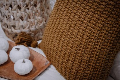 Crochet Knit Purl Pillow