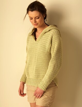 Hoodie in Bernat Handicrafter Cotton Solids