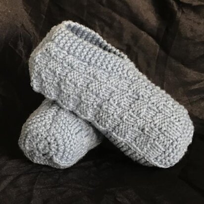 Knitted Plaid Slippers