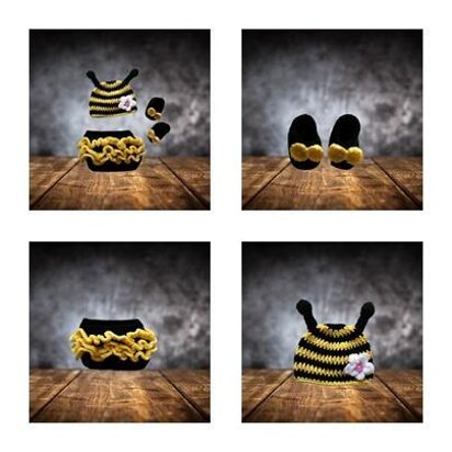 Crochet Baby Bee Outfit