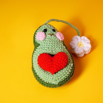 Avocado With Heart Shaped Beads Car Hanging