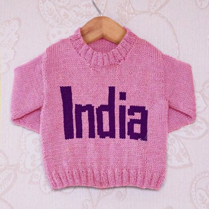 Intarsia - India Moniker Chart - Childrens Sweater