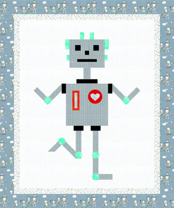Michael Miller Fabrics Robbie Robot - Downloadable PDF