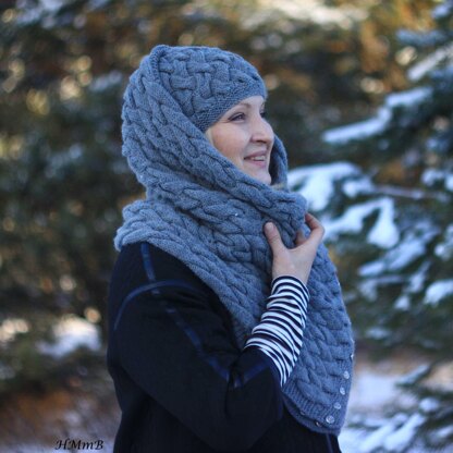 Agave cable hat and cowl