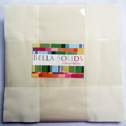 Moda Fabrics Bella Solids 10in Squares - Snow