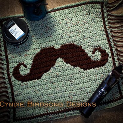 Father's Day Mosaic Square - Manly Mustache