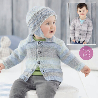 Cardigan and Helmet in Sirdar Snuggly Rascal DK - 4801 - Downloadable PDF