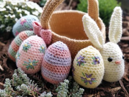 Easter bunny egg basket