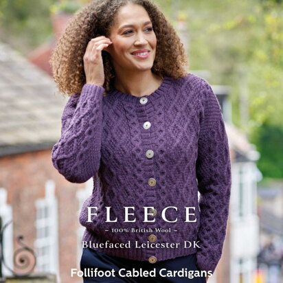 Follifoot Cabled Cardigans in West Yorkshire Spinners Bluefaced Leicester DK - DBP0175 - Downloadable PDF 