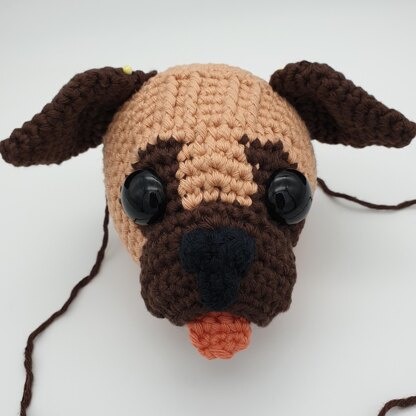 Perry the Pug - US Terminology - Amigurumi