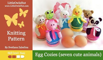 114 Egg Cozy Panda Rabbit Chicken Cat Bear Frog