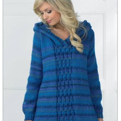 Hooded Sweater in James C. Brett Marble DK - JB207