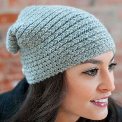 Button Flap Hat in Plymouth Yarn Homestead - F554 - Downloadable PDF