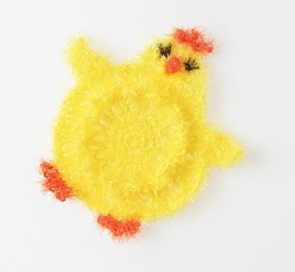 Cute Chickie Scrubby in Red Heart Scrubby Sparkle - LW5541 - Downloadable PDF