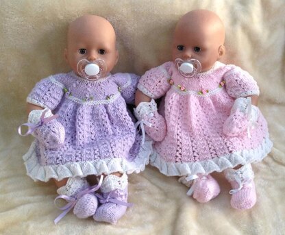 P87 Dolls Dress, Bootees and Mittens