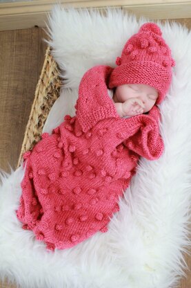 Bobble Cocoon Baby Knitting Pattern #128