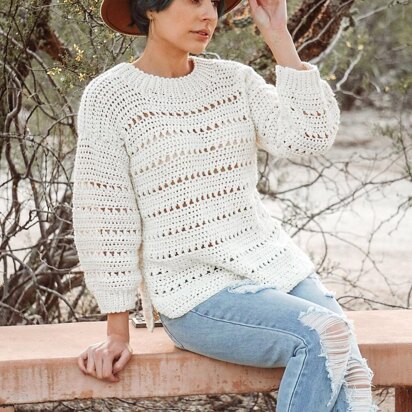 Crochet Spring Sweater - Honeysuckle Sweater