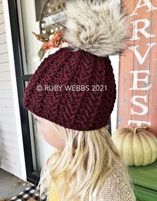 Emery cluster stitch beanie