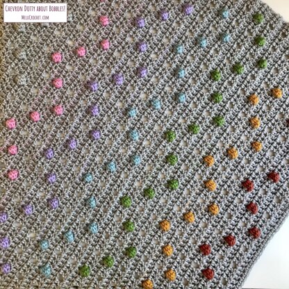 Chevron Dotty about Bobbles Blanket