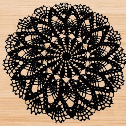 A crochet round doily