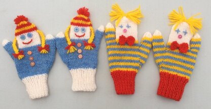 Doll and Clown Puppet Mittens
