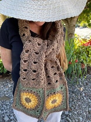 Double Sunflower Scarf