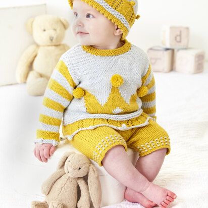 Baby Play Suit, Cardigan, Sweater, Hat and Shorts in King Cole Cottonsoft - 6022 - Leaflet