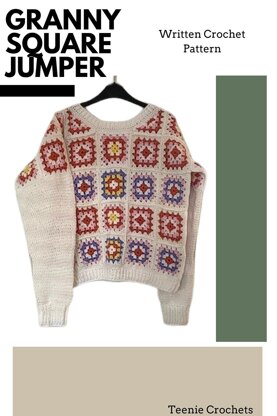 Granny Square Jumper Crochet Pattern