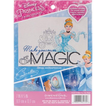 Dimensions Disney Princess Counted Cross Stitch Kit - Make Your Own Magic - 7in x 5in