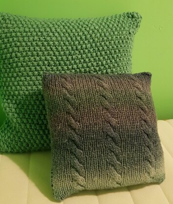 Heather cabled cushion