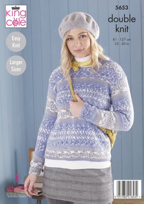 Sweater & Tunic Knitted in King Cole Fjord DK - 5653 - Downloadable PDF