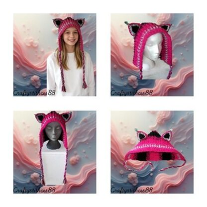 Crochet Pussy Cat Hat