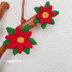 Poinsettia ornament crochet pattern, 2 sizes Poinsettia amigurumi Christmas ornament, Christmas flower home decor crochet