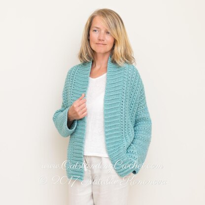 Aquatic Open Front Cardigan