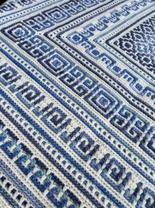 Aegean Ripple Mosaic Blanket