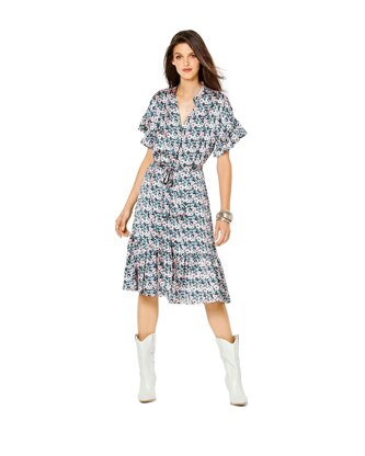 Burda Style Misses' Dress with Button Fastening â€“ Stand Collar â€“ Frills B6240 - Paper Pattern, Size 8-18