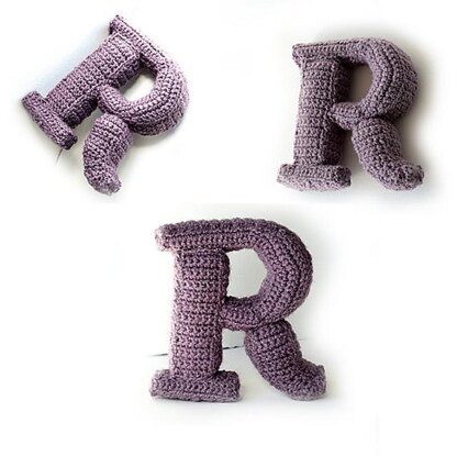 Letter R Crochet Pattern, 3D Letter Amigurumi