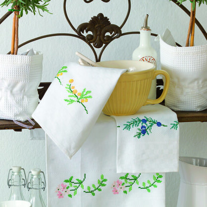 Anchor Aromatic Plants - Hand Towel Borders - Thyme, Juniper and Wormwood - 0060044-00901_07 -  Downloadable PDF